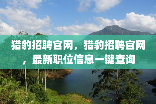 猎豹招聘官网,猎豹招聘官网,最新职位信息一键查询中山市多米克自动化设备有限公司