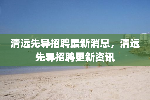 清远先导招聘最新消息,清远先导招聘更新资讯中山市多米克自动化设备有限公司
