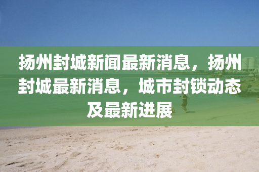 扬州封城新闻最新消息,扬州封城最新消息,城市封锁动态及最新进展中山市多米克自动化设备有限公司