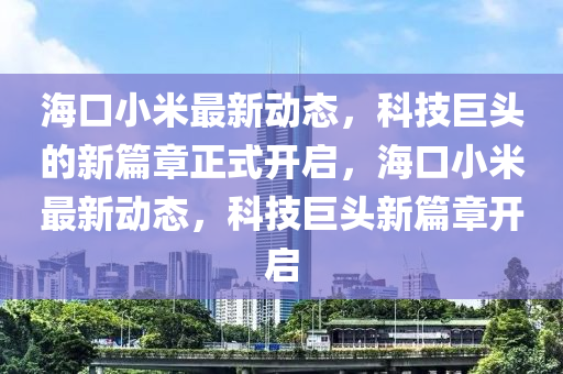海口小米最新动态,科技巨头的新篇章正式开启,海口小米最新动态,科技巨头新篇章开启中山市多米克自动化设备有限公司