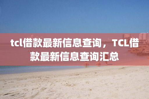 tcl借款最新信息查询,TCL借款最新信息查询汇总中山市多米克自动化设备有限公司