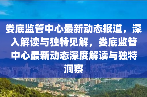 娄底监管中心最新动态报道,深入解读与独特见解,娄底监管中心最新动态深度解读与独特洞察中山市多米克自动化设备有限公司