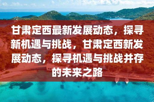 甘肃定西最新发展动态,探寻新机遇与挑战,甘肃定西新发展动态,探寻机遇与挑战并存的未来之路中山市多米克自动化设备有限公司